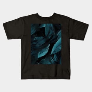 Whispers of Blue Feathers Kids T-Shirt